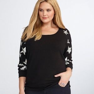 Torrid Rebel Wilson sequin star sweater 2x